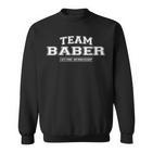 Damen Team Baber Stolzer Familiennachname Nachname Geschenk Mit-Ausschnitt Sweatshirt