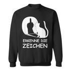 Erkenne Die Zeichen Wkekatze Schattenspiel Cats Sweatshirt