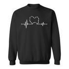 Heartbeat Spitz Zwergspitz Pomeranian Dog Ecg Sweatshirt