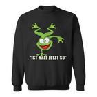 Ist Halt Jetzt So Da Kann Man Nichts Machen Frosch Sweatshirt