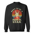 To Be Rockstar Heavy Metal Hand Hornintage Retro Born Sweatshirt