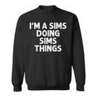 Sims  Last Name Family Tree Birthday Reunion Idea Sweatshirt