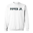 Distressed Team Pippen Jr Last Name Proud Family Gray Sweatshirt