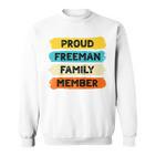 Freeman Retro Freeman Nachname Freeman Raglan Sweatshirt