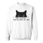 Cat Leute Da Draußen Cat French Language Sweatshirt