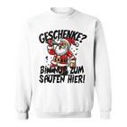 Geschenke Nur Zum Saufen Hier Bier Alkohol German Langu Sweatshirt