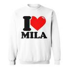 Ich Liebe Mila German Langu Gray Sweatshirt