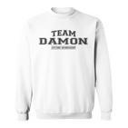 Team Damon Proud Family Surname Last Name Gray Sweatshirt