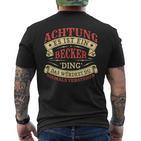 Achtung Es Ist Ein Becker Ding Last Name Plate S T-Shirt mit Rückendruck