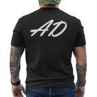 Ad Initials First Name A Last Name D All Names With A T-Shirt mit Rückendruck