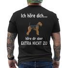 Airedale Terrier Hund Airedale Terrier S T-Shirt mit Rückendruck