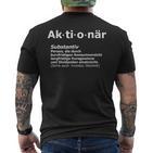 Aktionär Idea Etf Aktien Investor T-Shirt mit Rückendruck