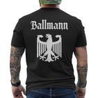 Ballmann Deutscher Nachname Familie Nachname Deutschland T-Shirt mit Rückendruck