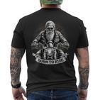 Born To Ride Biker Motorcyclist Slogan T-Shirt mit Rückendruck