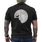 Bull Terrier Dog Portrait Dog Portrait Moon T-Shirt mit Rückendruck