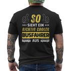 Bus Bus Driving Passenger Work Bus Driver T-Shirt mit Rückendruck