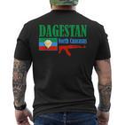 Dagestan Flag Stolzer Dagestani T-Shirt mit Rückendruck