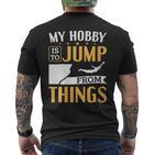 Damen Cliff Jump Mein Hobby Iston Dingen Zu Springen Klippenspringen Mit-Ausschnitt T-Shirt mit Rückendruck