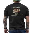 Damen Das Ist Ein Gruber Ding Family Gruber With-Neck S T-Shirt mit Rückendruck