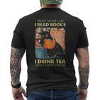 Damen Das Ist Was Ich Tue Ich Lese Bücher Ich Trinke Und Ich Weiß Dinge Mit-Ausschnitt T-Shirt mit Rückendruck