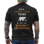 Damen Es Ist Ein Cades Cove Ding Great Smoky Mountains Mit-Ausschnitt T-Shirt mit Rückendruck