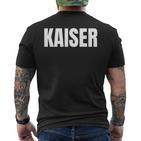 Damen Kaiser Nachname Familie Team Ehe Familienfeier Mit-Ausschnitt T-Shirt mit Rückendruck