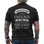 Damen Kindergärtnerin Erzieherin Das Ist So Ein Kindergarten Ding T-Shirt mit Rückendruck