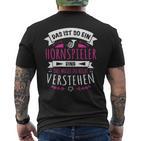 Damen Musiker Hornspieler Das Ist So Ein Horn Ding T-Shirt mit Rückendruck