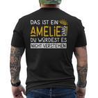 Damenorname Amelie Name Namenstag Spruch Das Ist Ein Amelie Ding Mit-Ausschnitt T-Shirt mit Rückendruck