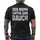 Der Mann Hinter Dem Bauchintage Father's Day T-Shirt mit Rückendruck