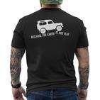 Die Erde Ist Kein Flat 4X4 Rover Über Land Off Road T-Shirt mit Rückendruck