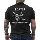 Family Name Porter Reunion Last Name Tag T-Shirt mit Rückendruck