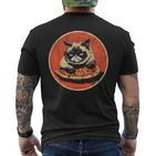 Cat Pizzaintage T-Shirt mit Rückendruck