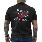 Diving H2o H2o H2o H2o Word Game T-Shirt mit Rückendruck