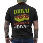 Dubai Chocolate Slogan T-Shirt mit Rückendruck