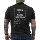 Hass Ist Keine Meinung Gemeinsam Gegen Hass Dulden Wir Nicht S T-Shirt mit Rückendruck