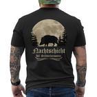 Hunter Wild Boar Keiler Wildsau Slogan Idea T-Shirt mit Rückendruck