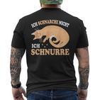 Ich Schnarche Nicht Ich Schnurre Katzen Official Sleep T-Shirt mit Rückendruck