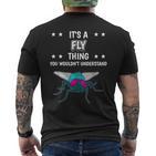 Ist So Ein Fliege Ding Lustiger Spruch Fliegen T-Shirt mit Rückendruck