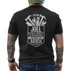 Joel First Name Name Last Name Joel T-Shirt mit Rückendruck