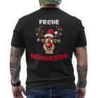 Lustiges Rentier Weihnachten Geschenk Für Ihn Für Sie T-Shirt mit Rückendruck