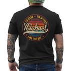 A Man A Mythos A Legend Name Michael Name S T-Shirt mit Rückendruck