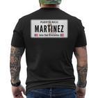 Martinez Last Name Puerto Rico License Plate T-Shirt mit Rückendruck