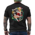 Naughty Or Nice Du Entscheide Pinup T-Shirt mit Rückendruck