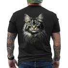 Norwegian Forest Cat Norwegian Cat Skogkatt Forest Cats T-Shirt mit Rückendruck