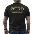 Polizfi Anzeigen Hauptmeister Anzeige Ist Raus Meme Fun T-Shirt mit Rückendruck