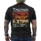 Retro Africa Tanzania Safari Travel Tanzania Tour T-Shirt mit Rückendruck