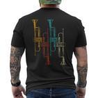 Retro Trumpet T-Shirt mit Rückendruck