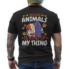 Sparen Tiere Ist Irgendwie Mein Ding Tierrettung T-Shirt mit Rückendruck