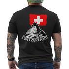 Switzerland Matterhorn Switzerland Alps T-Shirt mit Rückendruck